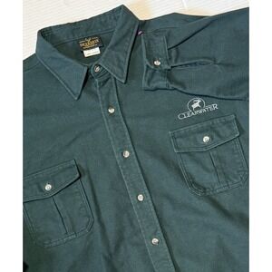 DEERSKIN Melton Shirt Co - Men's Button Long Sleeve Flannel Shirt USA Made - 2XL